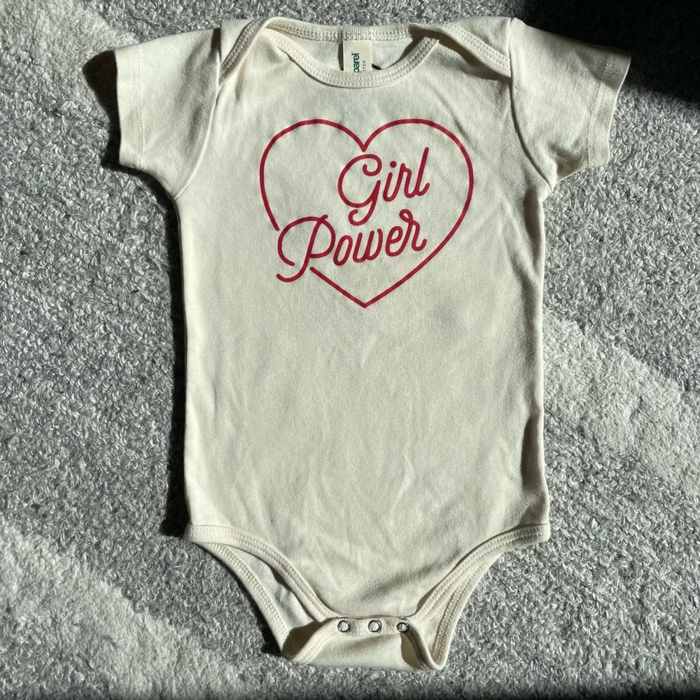 GIRL POWER - Natural White Baby Onesie *Mama&Me*